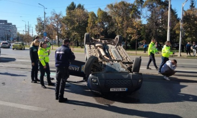Autospeciala Jandarmeriei, implicată într-un accident rutier