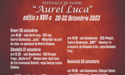 Începe Festivalul de Teatru „Aurel Luca”