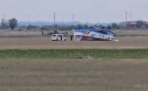 Detalii de la Aeroclubul României după ce o aeronavă AN-2 s-a răsturnat pe aerodrom, la Buzău