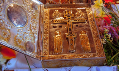 Fragment din lemnul Sfintei Cruci, adus la Straja