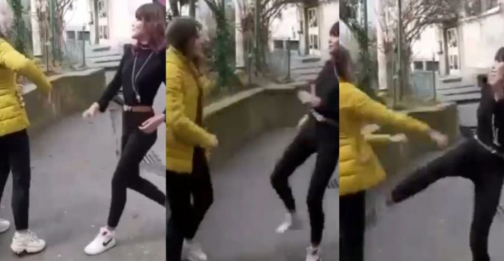 Scene șocante la Craiova! O elevă a fost filmată în timp ce era bătută și scuipată de o colegă