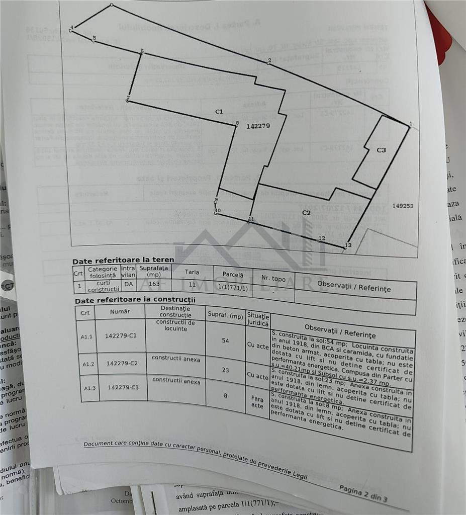Tatarasi - Dispecer corp de CASA SC 54mp TEREN 163mp