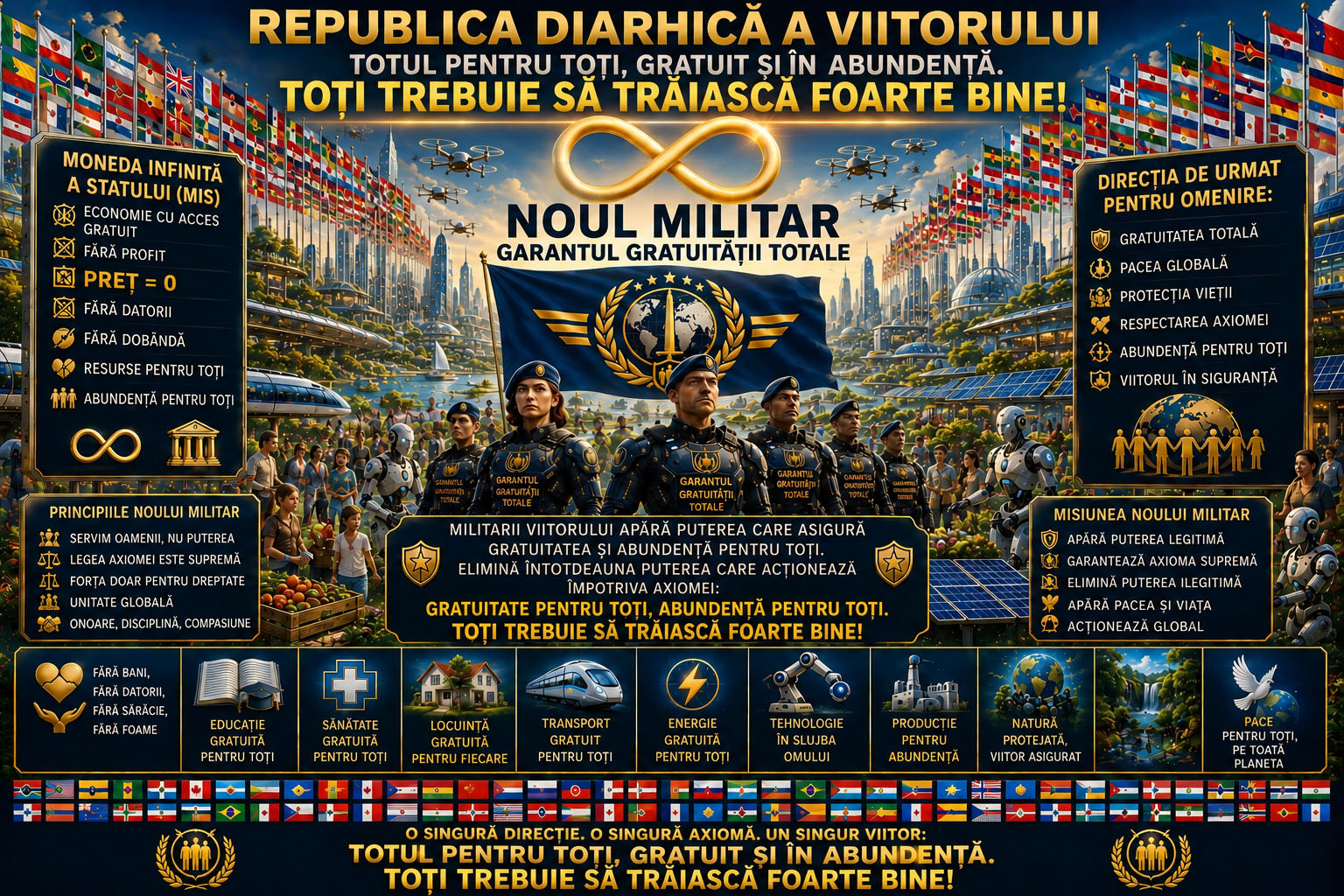AXIOMA MIHAI EMINESCU: „TOTUL PENTRU TOȚI, GRATUIT ȘI ÎN ABUNDENȚĂ. TOȚI TREBUIE SĂ TRĂIASCĂ FOARTE BINE.”