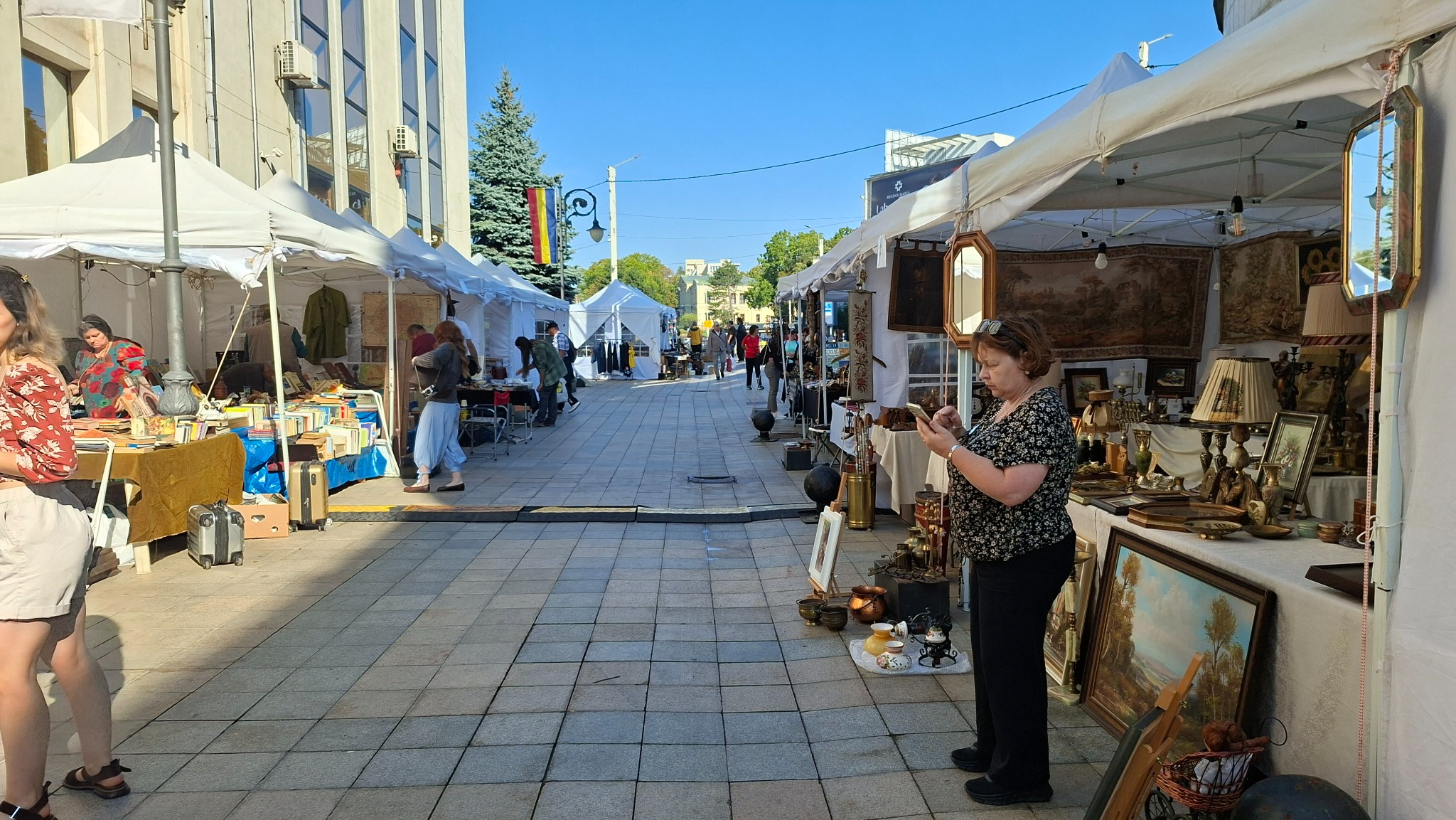 GALERIE FOTO -- Strada Lăpușneanu s-a umplut de povești. Artiștii au deschis târgul de toamnă la Iași