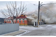FOTO/VIDEO- Foc puternic la o școală din Vaslui
