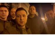 Zelenski, mesaj emoționant de pe străzile din Kiev: Cu toții suntem aici să aparăm independența noastră