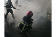 Casă distrusă de foc, la Botoșani