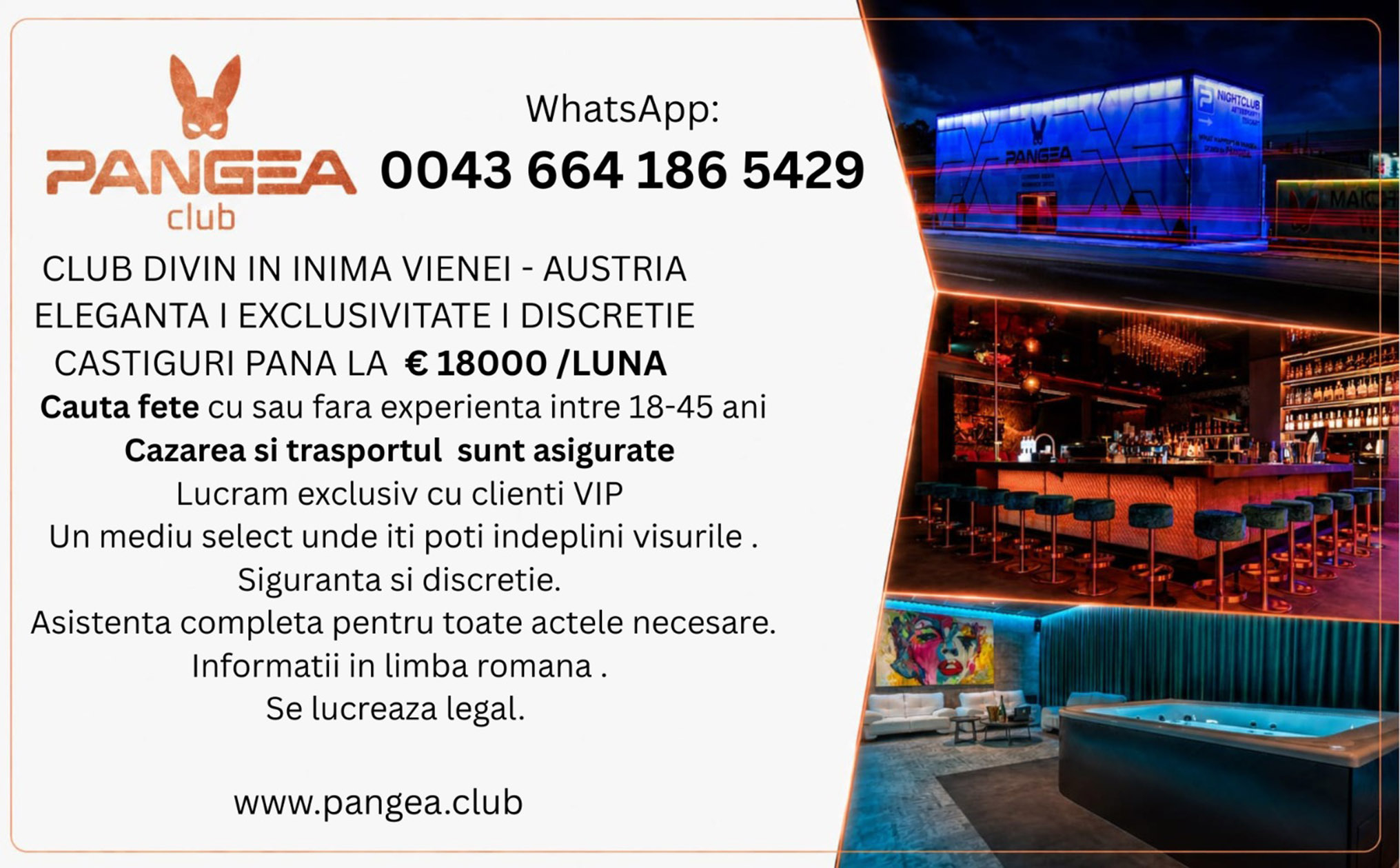 Pangea Club Viena - Austria cauta fete