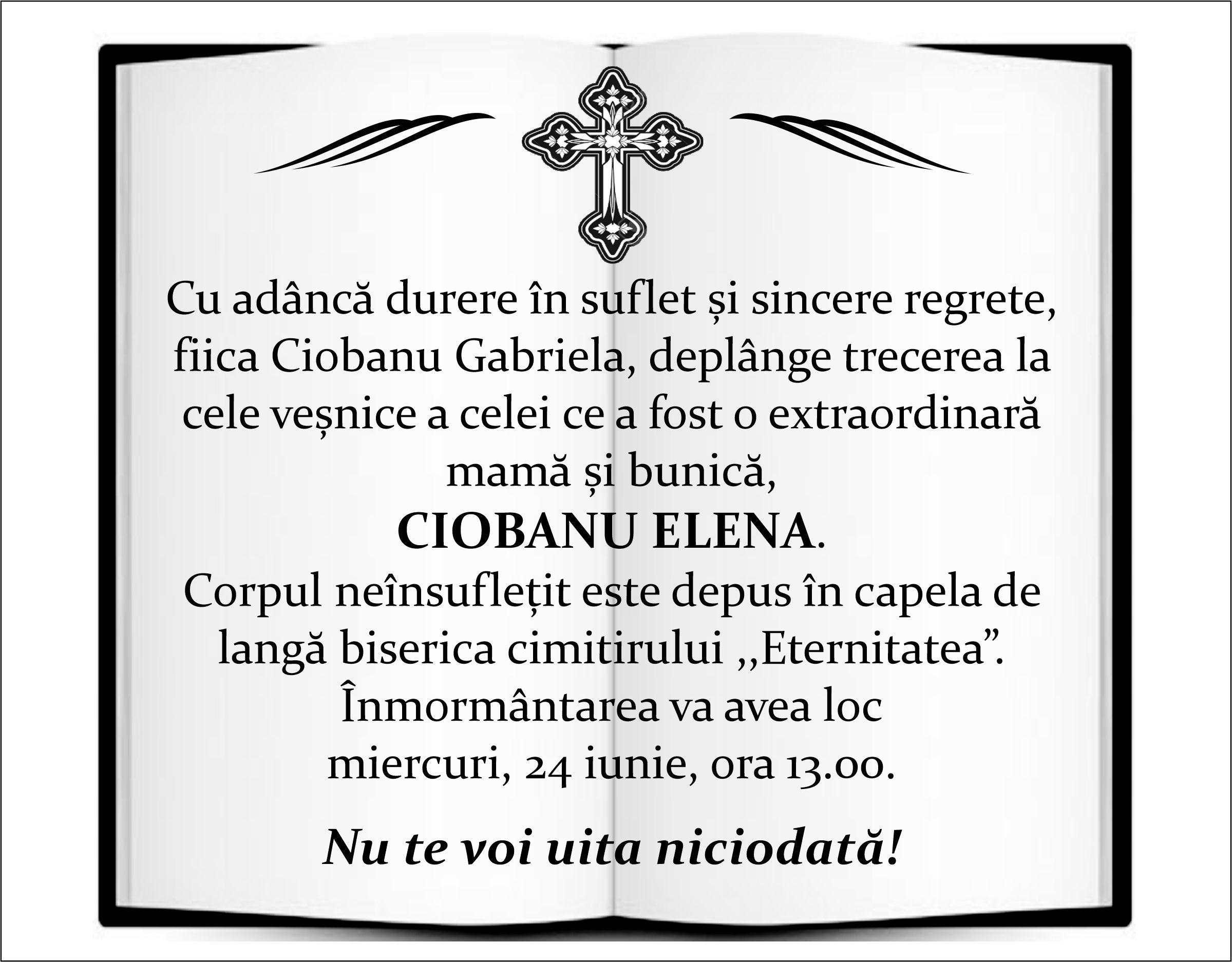 Nu te voi uita niciodată!