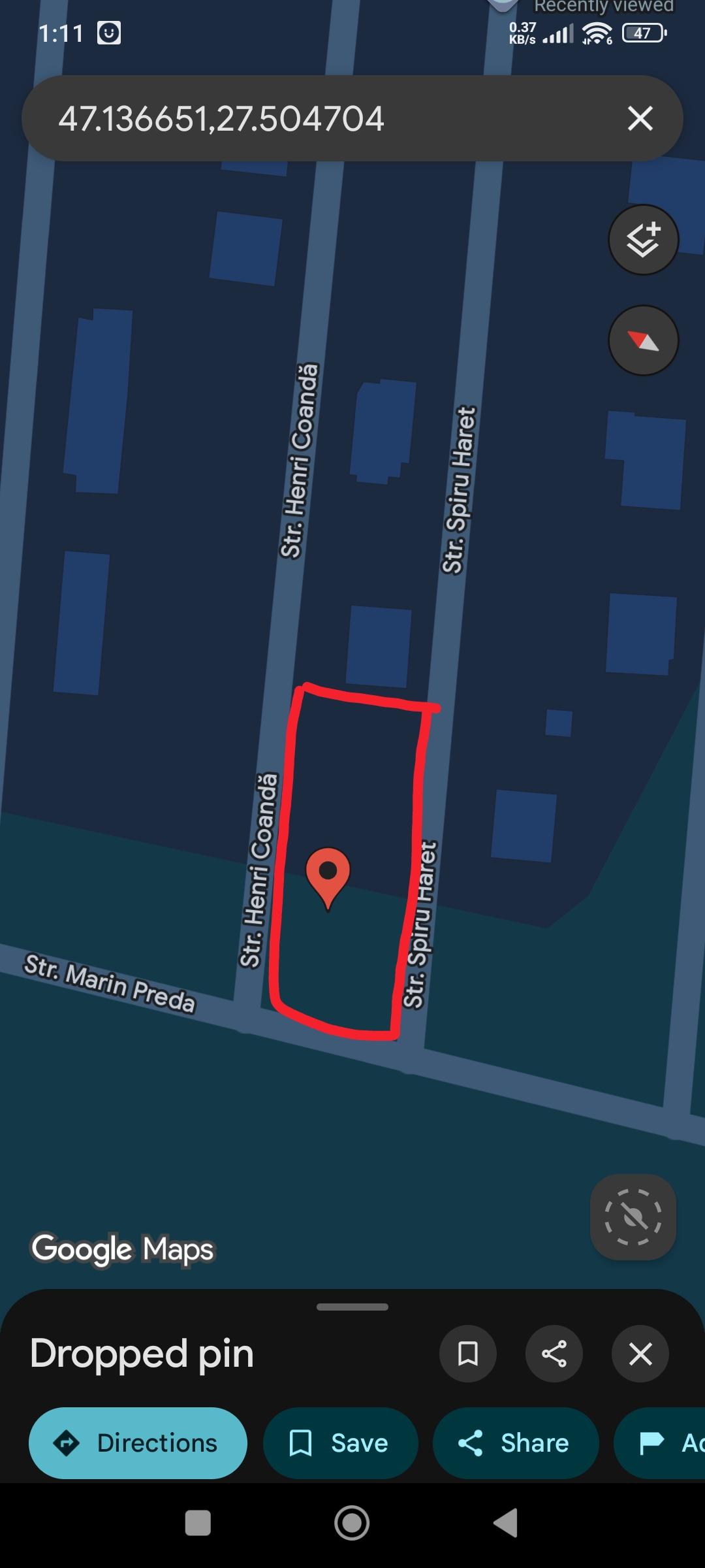Proprietar vand teren 1000 mp str. Marin Preda, sat Miroslava