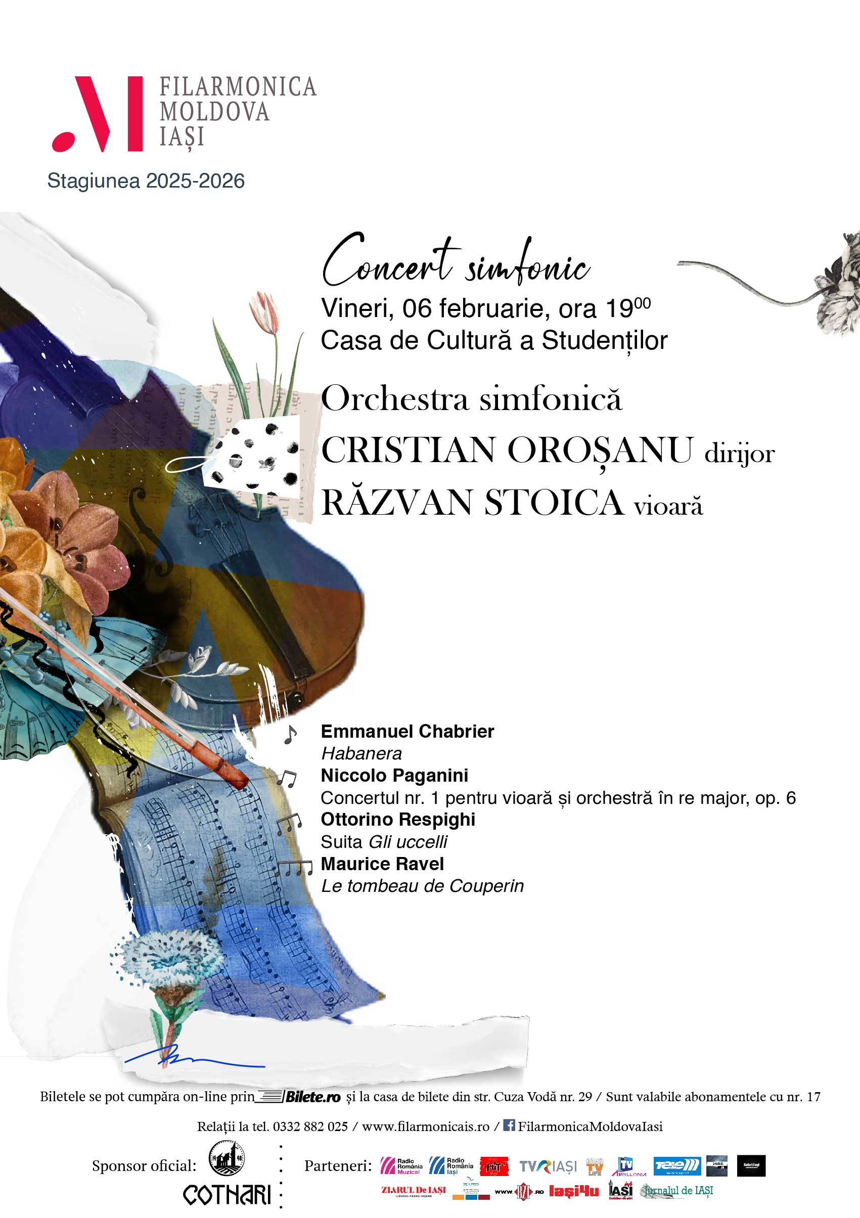 Dirijorul Cristian Mandeal revine la Filarmonica „Moldova”. Seară Ravel–Debussy, cu celebrul Josu de Solaun la pian