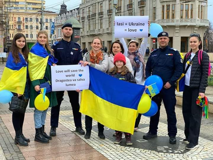 Ucrainenii mulţumesc Iașului pentru găzduire şi ajutor