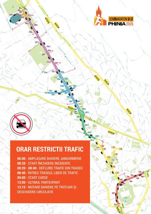 Restricții de trafic în Iași pe 27 aprilie. Semimaratonul Iași aduce mișcare, solidaritate și voie bună