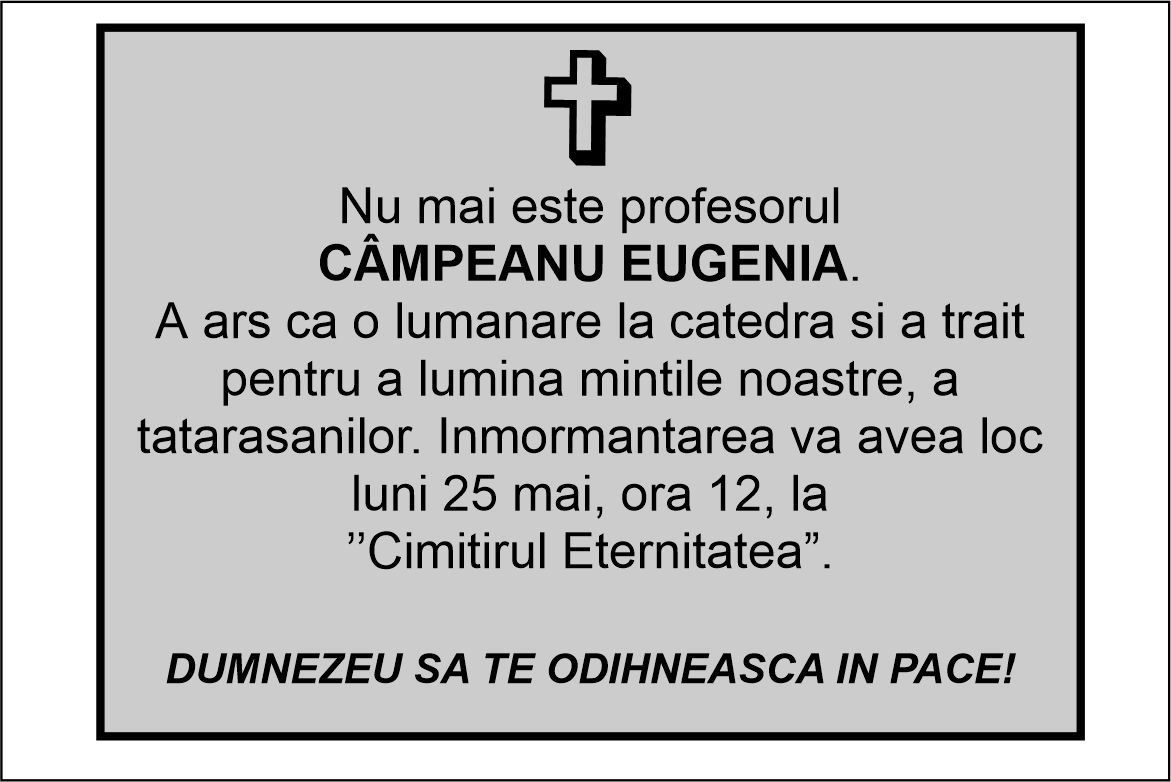 Dumnezeu sa te odihneasca in pace!