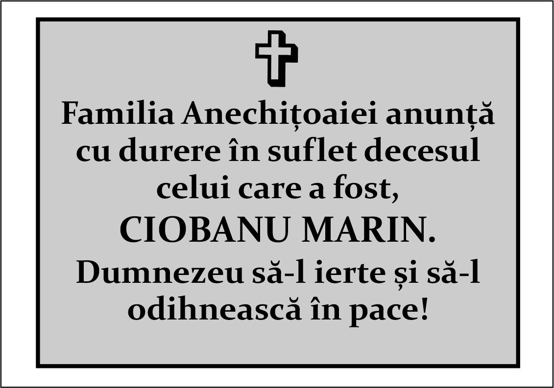 Dumnezeu să-l odihnească în pace!