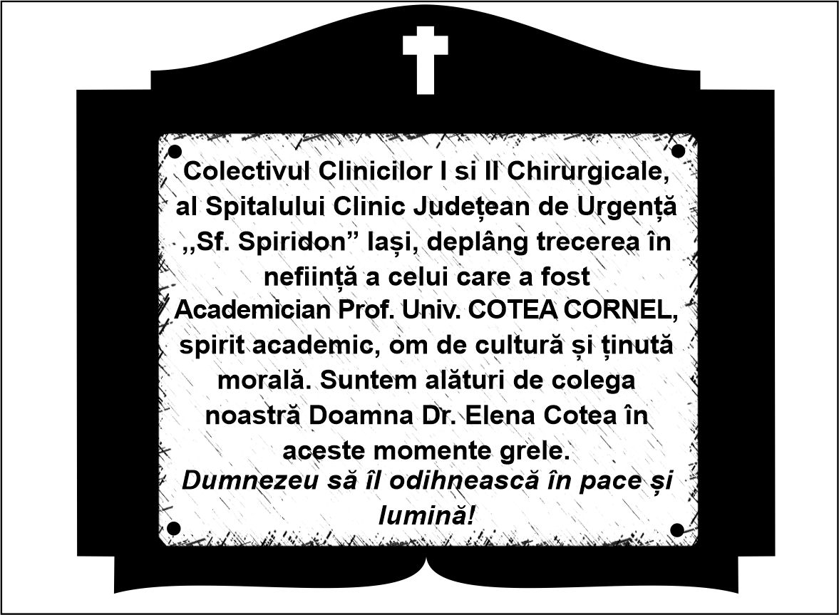 Dumnezeu să îl odihnească în pace și lumină!