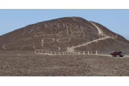  Descoperire uluitoare la Nazca. Figura unei pisici a fost scoasă la iveală pe un versant