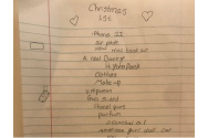  O fetiță de 10 ani a impresionat netul cu lista ei pentru darurile de Crăciun. Printre altele, vrea șlapi Gucci, un iphone 11 si 4.000 de dolari