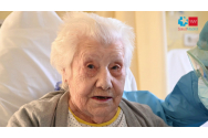 FOTO/VIDEO - O femeie de 104 de ani s-a vindecat de COVID. Ea a ieșit din spital în aplauzele personalului medical