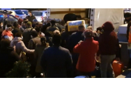 FOTO/VIDEO - După ce au ieșit din carantină, sibienii s-au înghesuit să trimită pachete în Spania