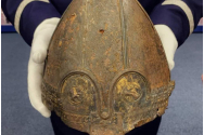 Un  coif medieval de sorginte vikingă, unicat în România, a fost recuperat