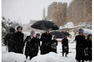 A nins la Ierusalim. Locurile sfinte au fost acoperite de zăpadă