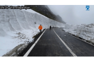 Strat de zăpadă de 8 metri, în iunie, pe cea mai frumoasă șosea din România
