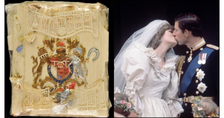 O felie de tort de la nunta Prinţului Charles cu Prinţesa Diana, scoasă la licitaţie după 40 de ani-