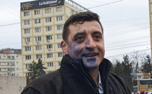 George Simion, stropit cu cerneală la Iași