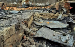 Incendiu puternic la Giurgiu. O casă a fost distrusă de flăcări