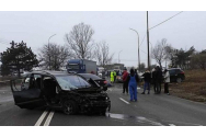 O persoană rănită şi cinci autoturisme avariate în urma unui accident în lanţ pe DN 25