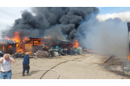 50 de pompieri din trei comune au intervenit la stingerea unui incendiu izbucnit la un depozit de deşeuri şi fier vechi din localitatea Lunca Cetăţuii, comuna Ciurea.