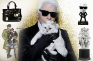 Un portret al lui Karl Lagerfeld cu pisica sa va fi scos la licitație