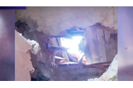 Bolovan de 50 de kilograme căzut pe o casă din Hunedoara