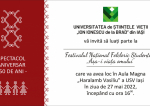 Spectacol aniversar 50 de ani de la înființarea Ansamblului Studențesc MUGURELUL, în cadrul Festivalului Național Folcloric Studențesc la USV Iași