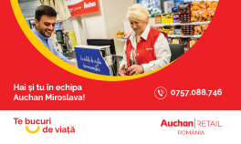 Auchan recrutează în județul tău: Hai în noua echipă Auchan Miroslava și bucură-te de nenumărate beneficii