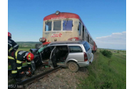 Accident mortal lângă Hârlau. Un bărbat a murit după ce autoturismul pe care îl conducea a fost lovit de tren