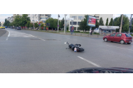 Motociclist accidentat în Podu Roş