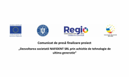 Dezvoltarea societatii NAFIDENT SRL prin achizitie de tehnologie de ultima generatie – Comunicat de presă finalizare proiect