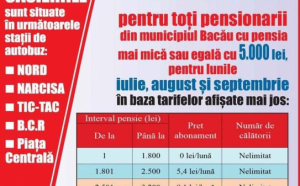 Subvenţii la transportul în comun pentru pensionarii din municipiul reşedinţă