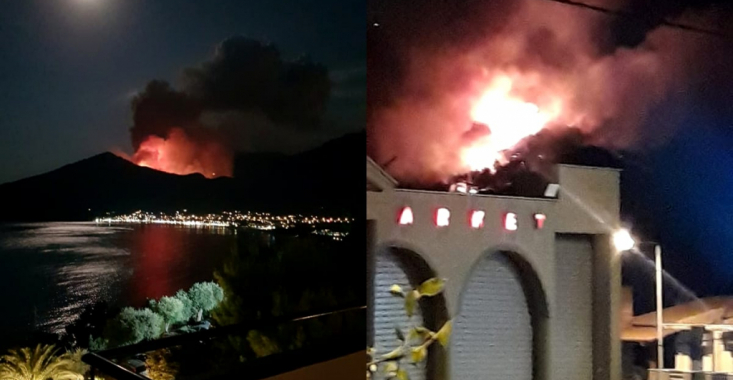 Incendiu puternic în Thassos. Turiștii se tem pentru viețile lor