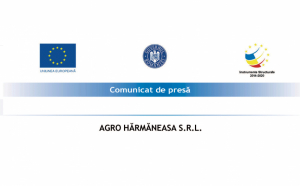 AGRO HĂRMĂNEASA SRL – Anunț lansare a proiectului: GRANT PENTRU CAPITAL DE LUCRU AGRI-FOOD - 412