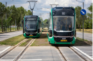 Primele probe la linia de tramvai din Dancu