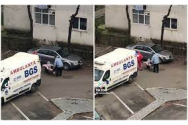Pacientă din Iași, dusă cu roaba până la ambulanță, pentru că targa era defectă 