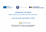 Școala Gimnazială „ION HĂULICĂ”- IPATELE – „PNRR: Fonduri pentru România modernă și reformată”, comunicat de presă
