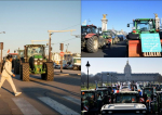 Sute de fermieri au intrat cu tractoarele în Paris