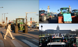 Sute de fermieri au intrat cu tractoarele în Paris