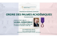 Rectorul UMF Iaşi va primi titlul de „Ordre des Palmes Académiques” din partea ambasadorului Franţei în România
