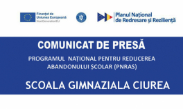 ȘCOALA GIMNAZIALĂ CIUREA – Programul Național pentru Reducerea Abandonului Școlar (PNRAS)