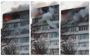 Incendiu într-un bloc din Buzău. O persoană a murit